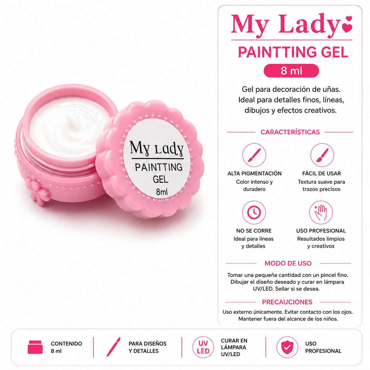Paintting Gel Blanco ML Nails