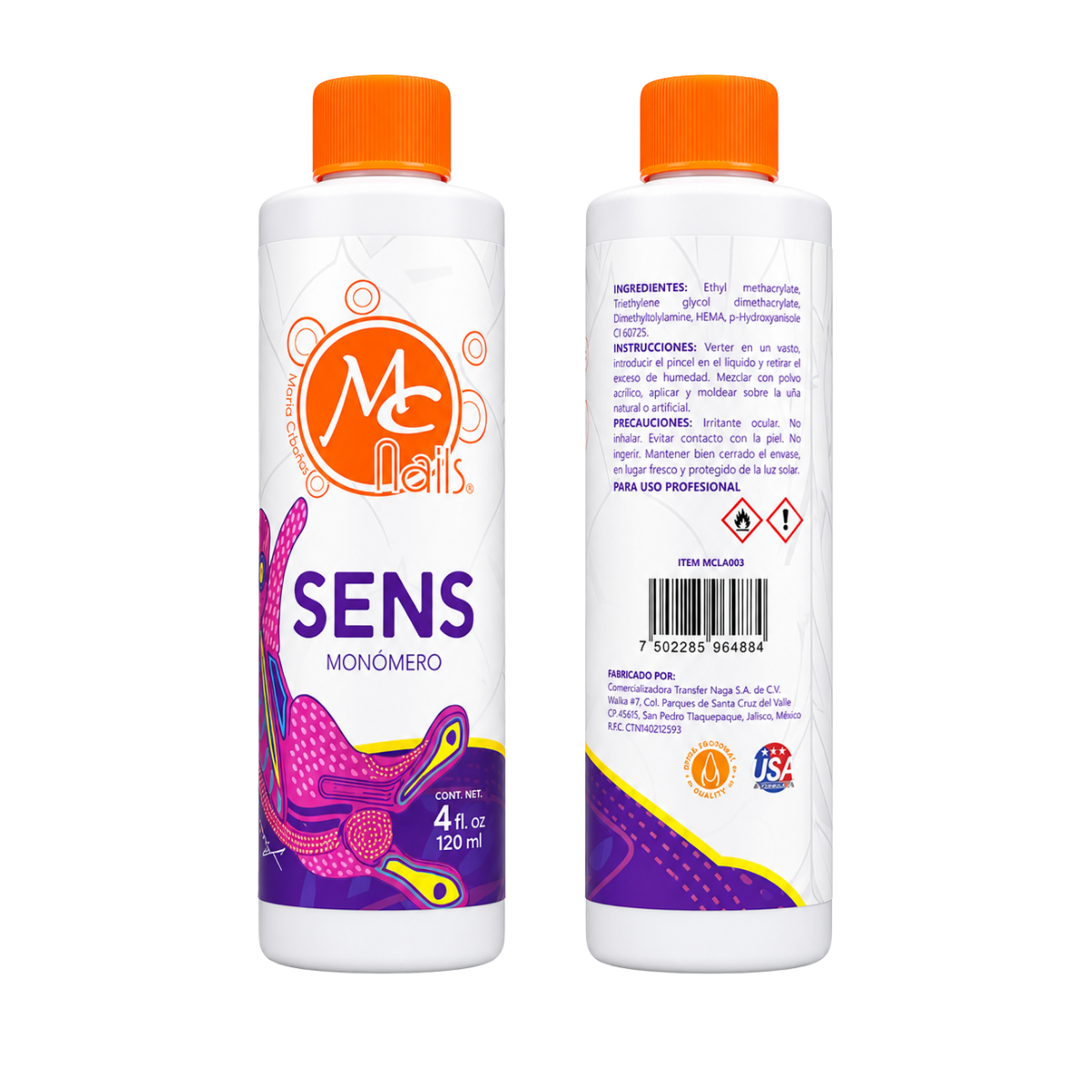 Liquido Acrílico Monómero Sens 4 oz MC Nails