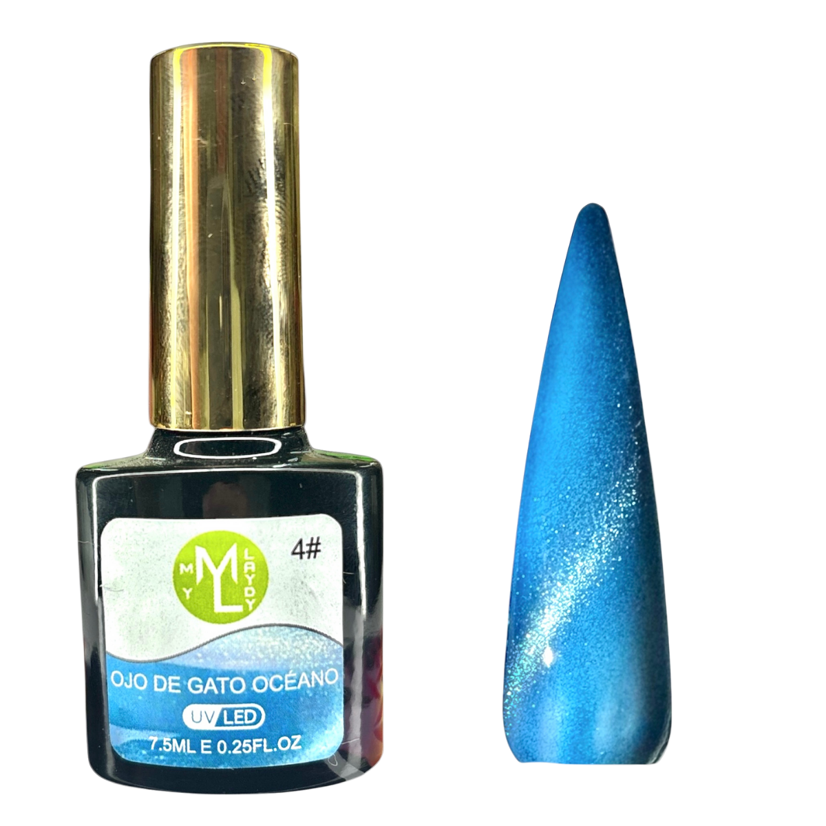 gel ojo de gato oceano #4  7.5ml ML nails