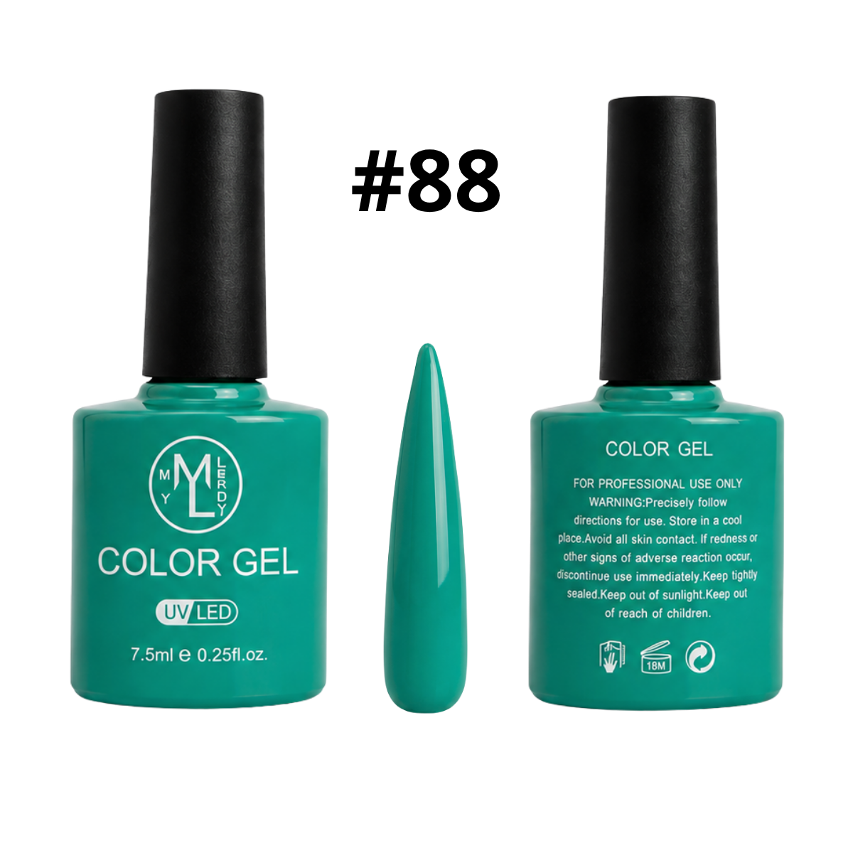 Gel color de 3 Pasos  7.5ml UV/LED #88 ML nails