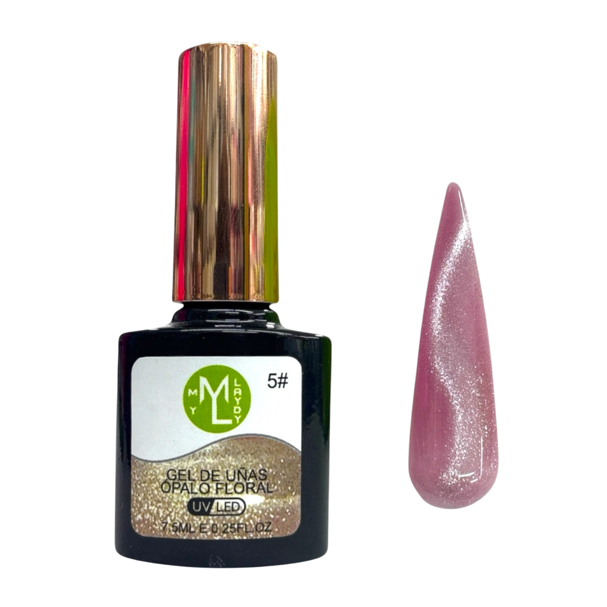 Gel Ojo de Gato Dorado #5  7.5 ml ML nails
