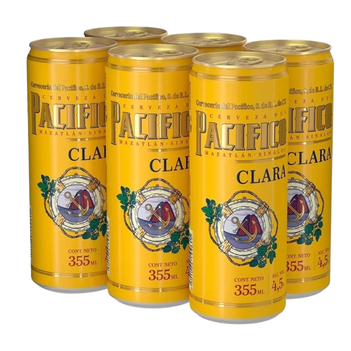 Six Cerveza Pacifico De 355ML