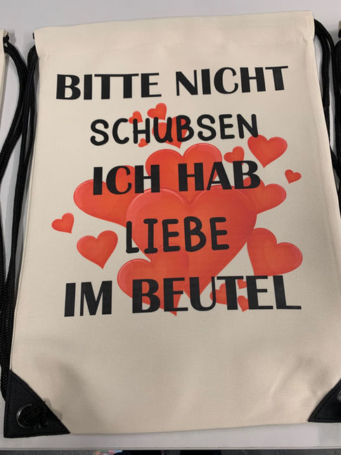 Sportbeutel, Coole Taschen, Bedruckte Taschen, Turnbeutel, DTF Drzck, Rucksacke bedruckt