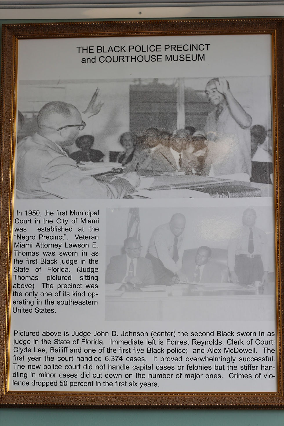 First Black Judge Lawson E. Thomas sworn in handling over 6,000 cases per year.