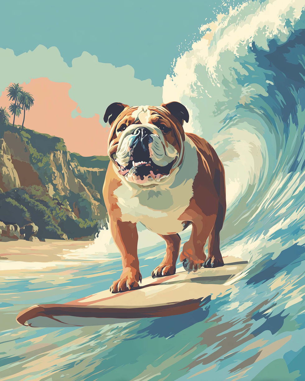 Funny beach dog portrait capturing playful personality