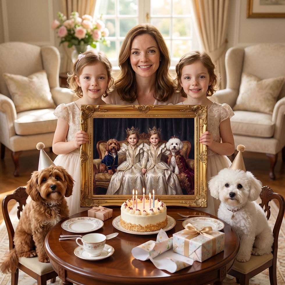 Thumbnail: Royal family portrait with multiple pets included