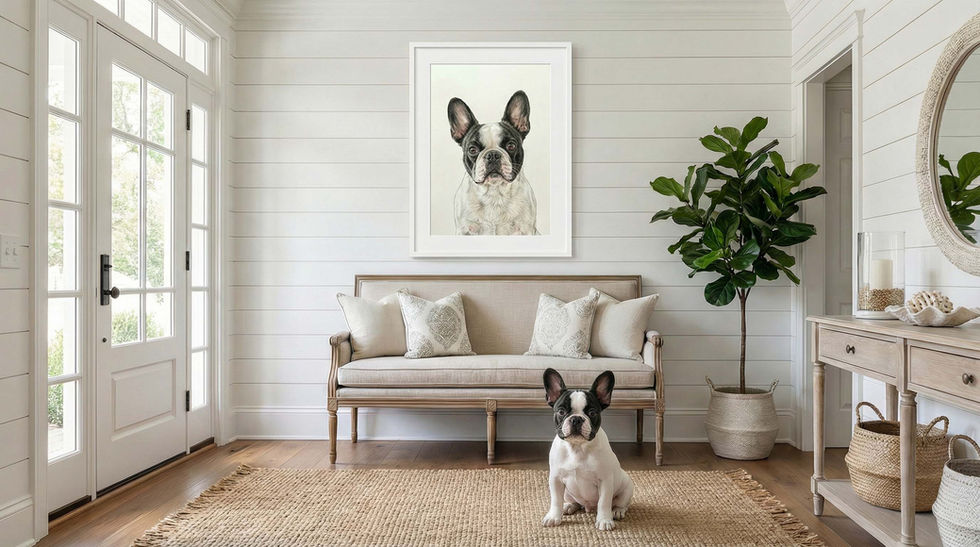 luxury pet wall art personalised
