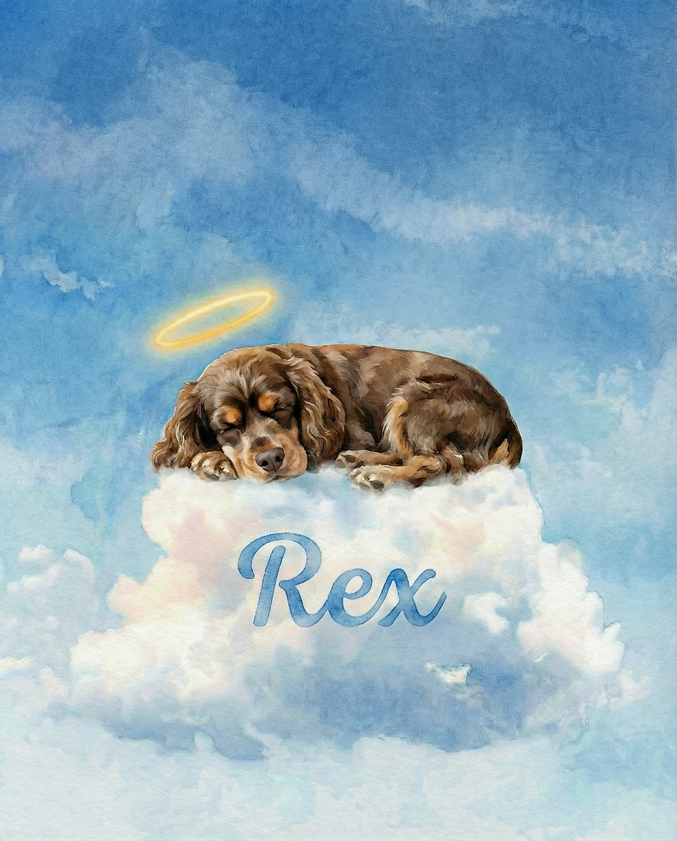 heartfelt dog watercolour portrait custom artwork