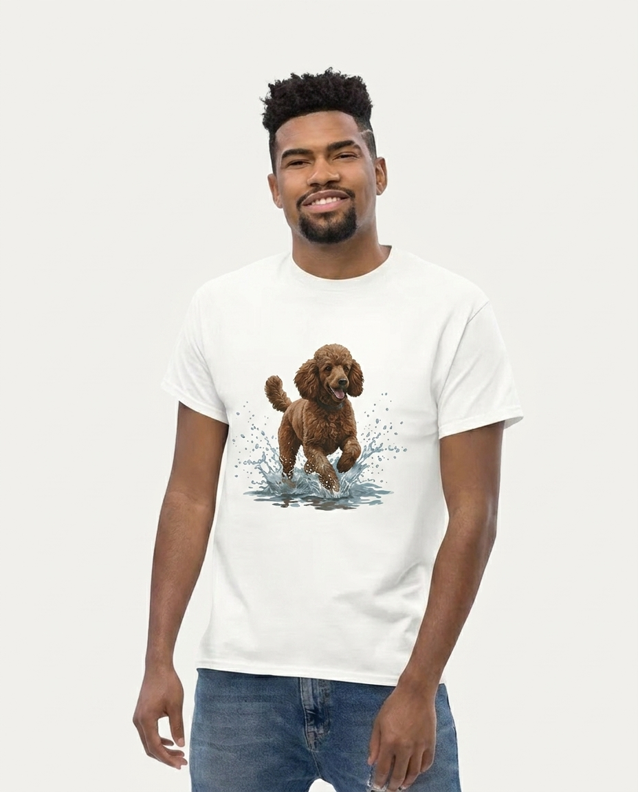 Thumbnail: Custom dog and cat portrait t-shirt gift idea for pet lovers