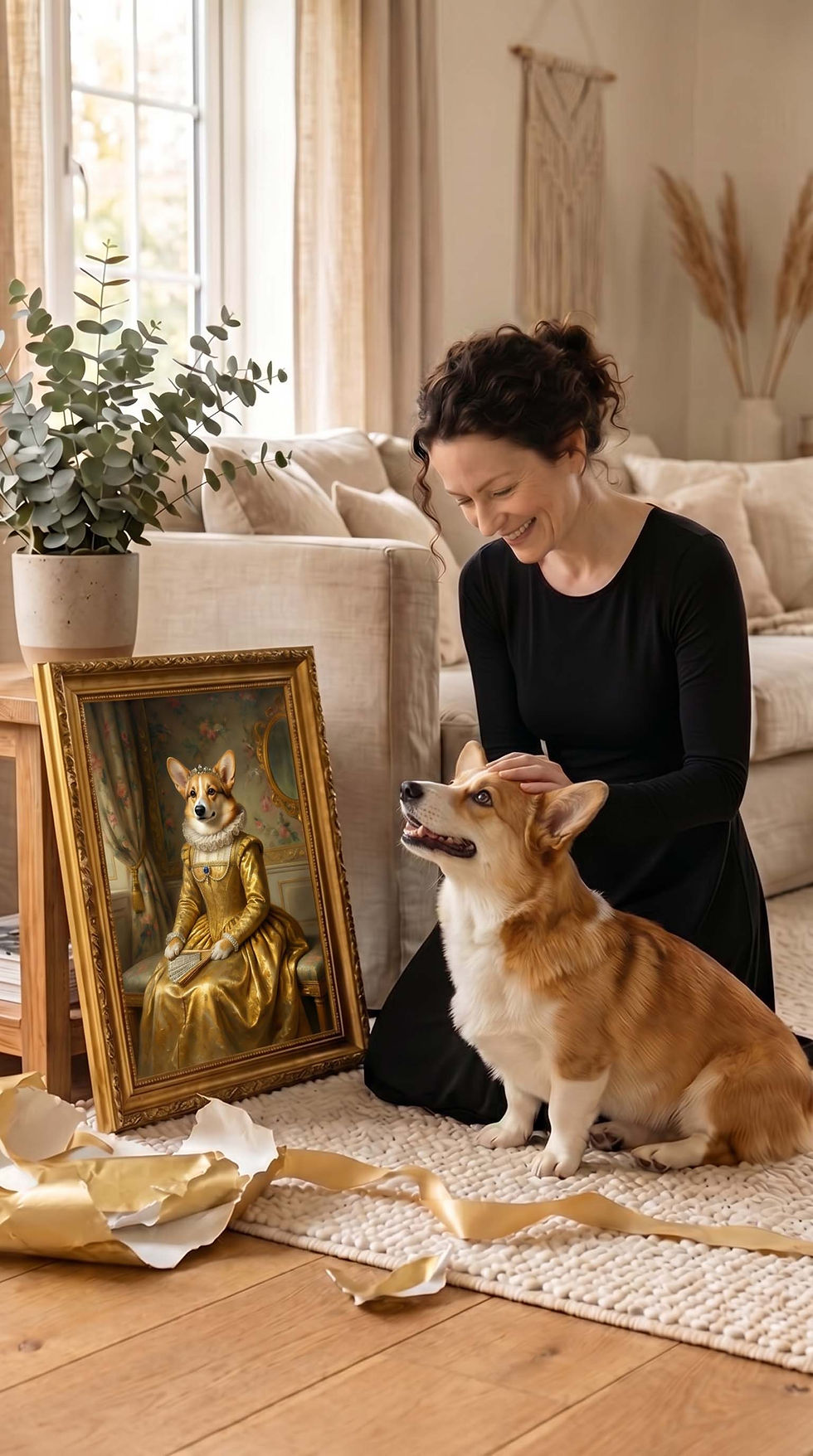 Thumbnail: Custom pet portrait from photo princess style