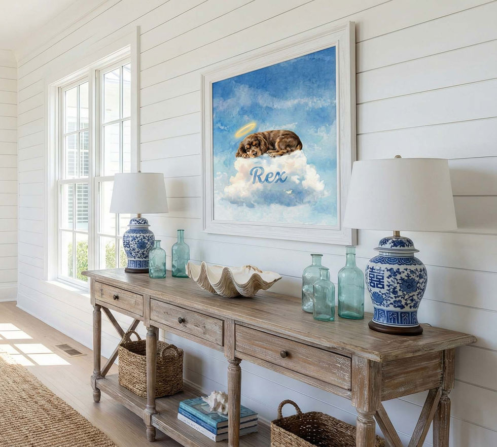 custom memorial pet watercolour artwork from photo