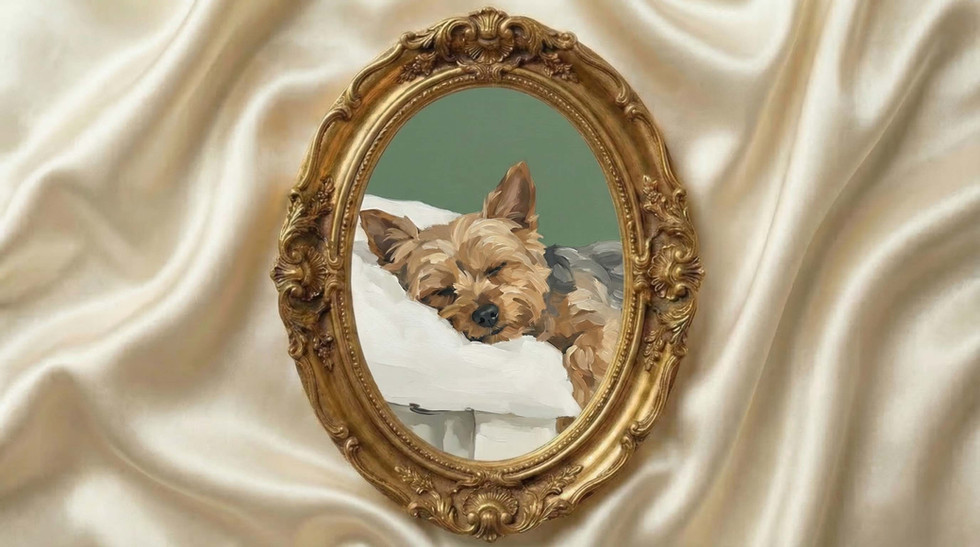 personalized sleeping pet artwork dog cat