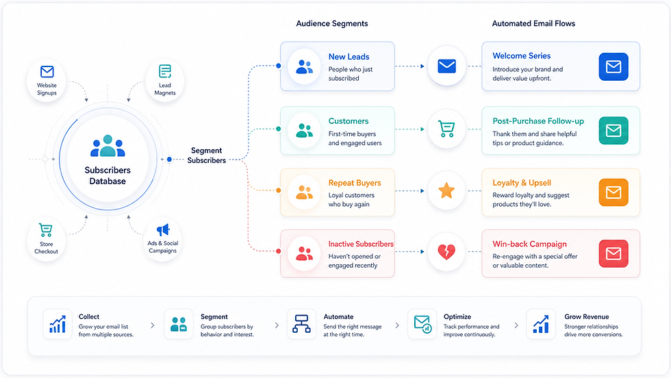 Email segmentation and automation workflow