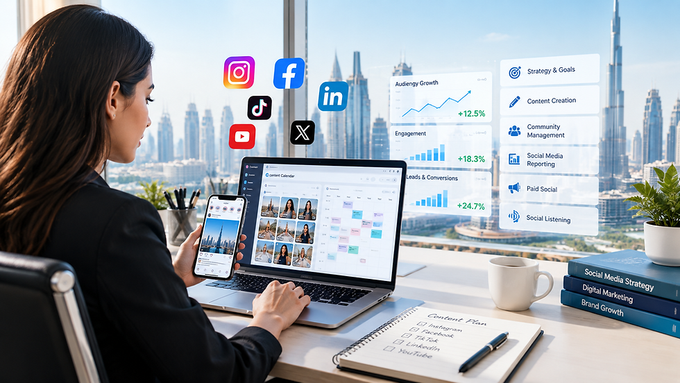 What does social media management do for Dubai businesses