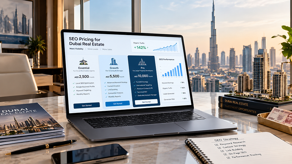 Real estate SEO pricing packages for Dubai property businesses