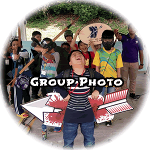 Group photo afte an Archery Tag Singapore event