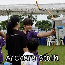 Archery Tag target shooting booth in Singapore