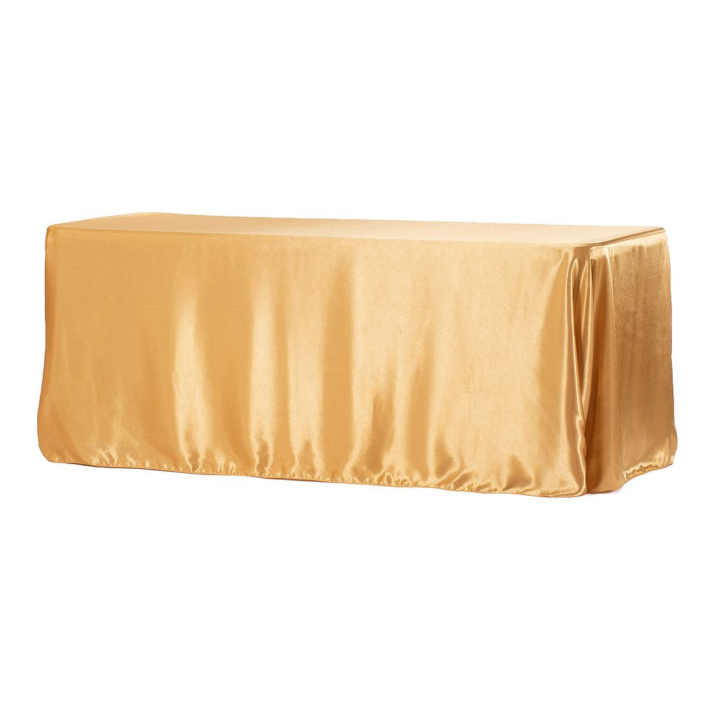 Satin Tablecloths - Gold Antique Rectangular