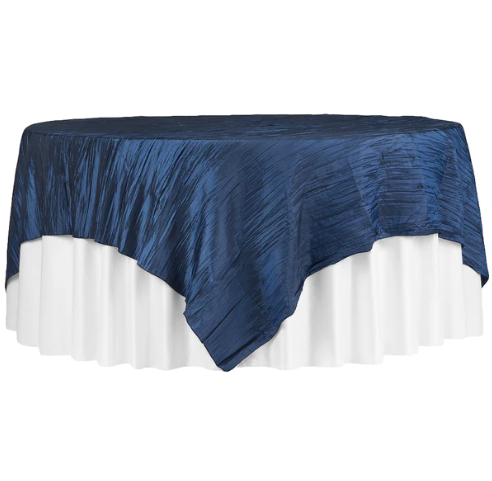 Crinkle Taffeta Overlay - Navy Blue