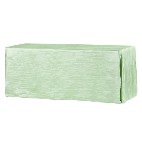 Crinkle Taffeta Tablecloths - Mint Green Rectangular