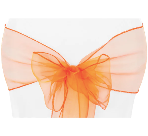Organza Chair Sashes - Orange