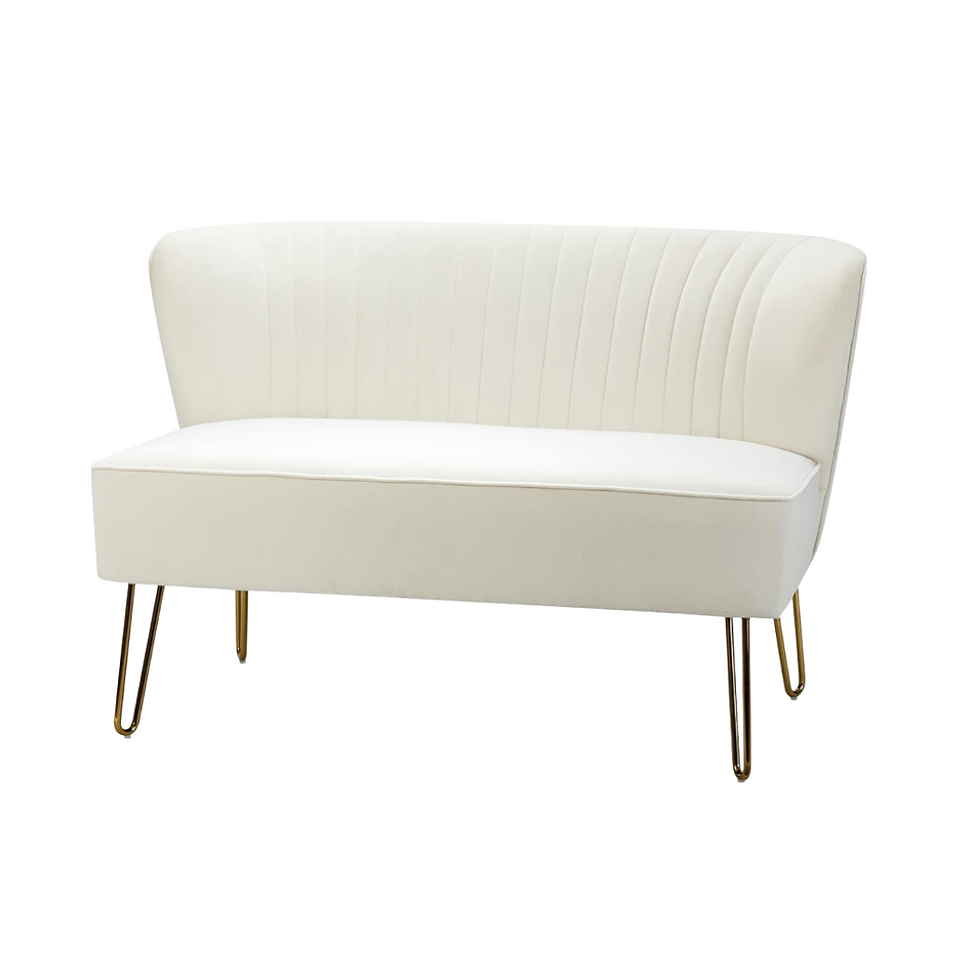 Ivory & Gold Loveseat