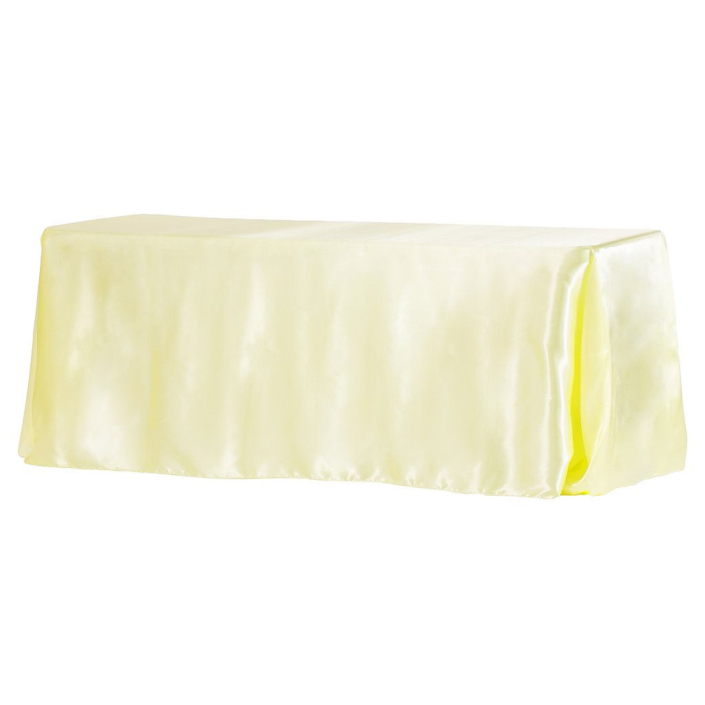 Satin Tablecloths - Light Yellow Rectangular