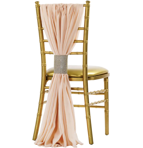 Thumbnail: Chiffon Chair Sashes - Blush