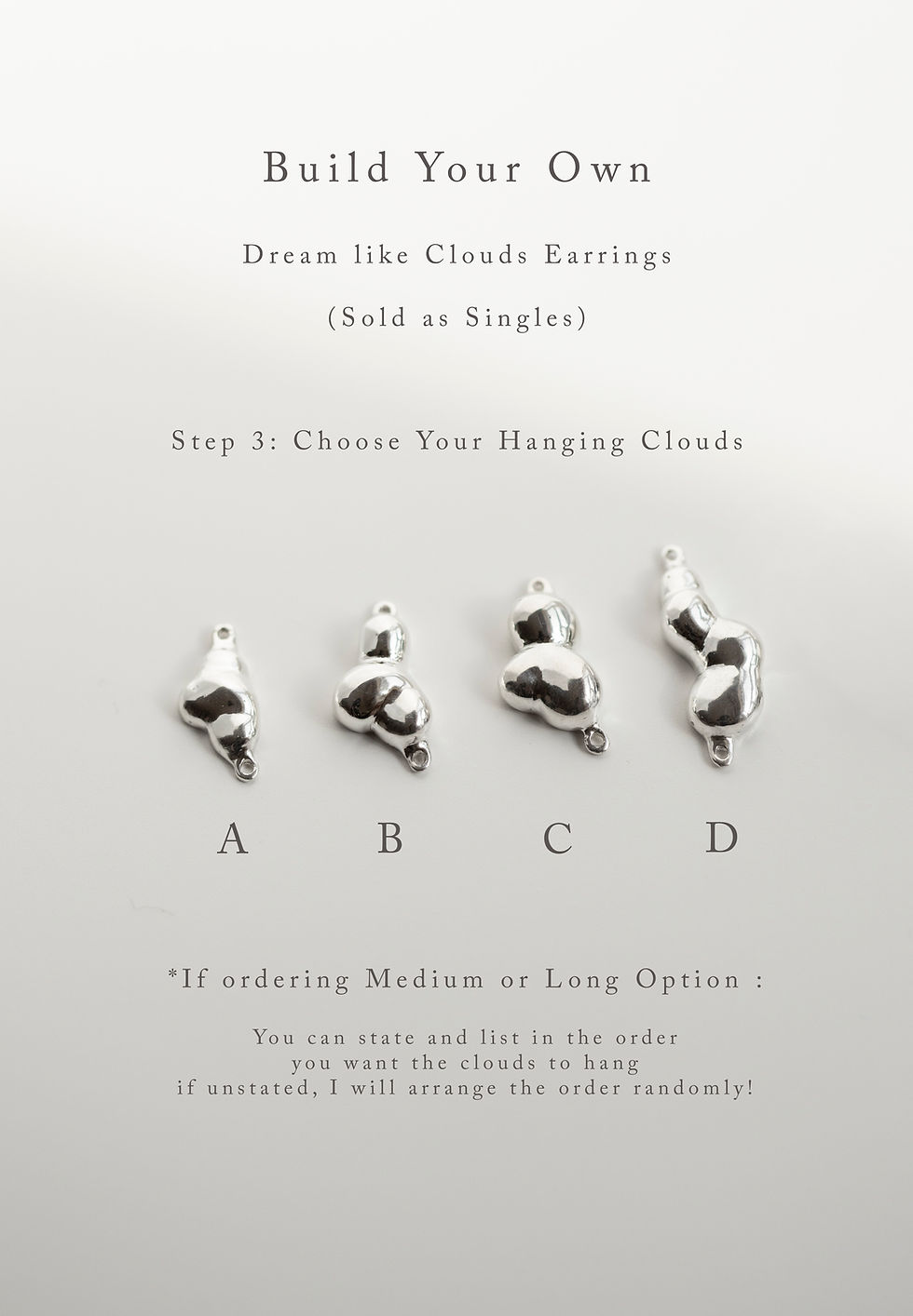 Thumbnail: Build your own: Dream like Clouds Earrings - Sold as Single - OOAK