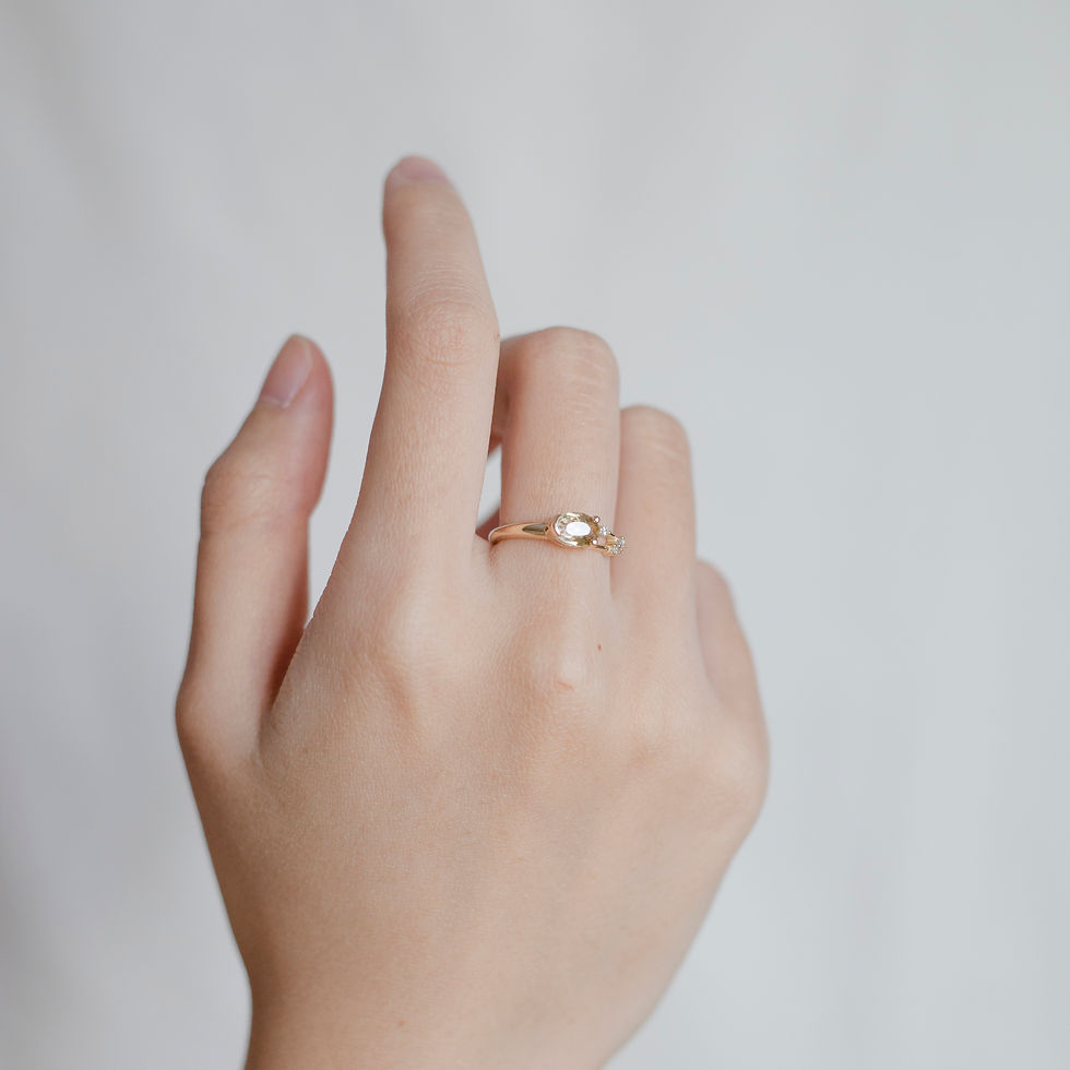 Thumbnail: 10K Yellow Gold Tourmaline Ring