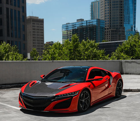 Acura NSX - High-performance supercar available for exotic car rental in Metro Atlanta, Buckhead, Decatur, Alpharetta, Lawrenceville, Roswell, Norcross, Duluth, Woodstock, Stone Mountain, and Sandy Springs.