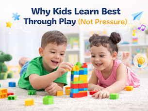 Two young children learning through joyful play, building creativity, confidence, and curiosity naturally.