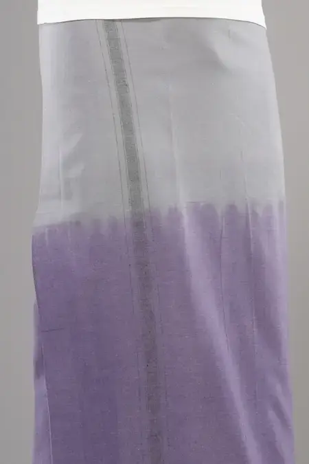 Thumbnail: two_tone_lungi|dhoti_grey_purple_design