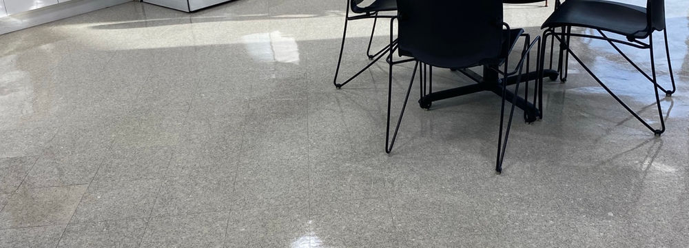 Clean office breakroom