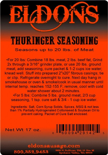 Thumbnail: Eldons German Thuringer smoked sausage seasoning