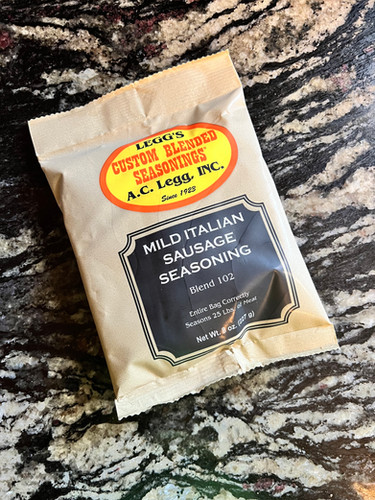 AC Legg's Mild Italian Sausage Blend 102 Mild flavored fresh