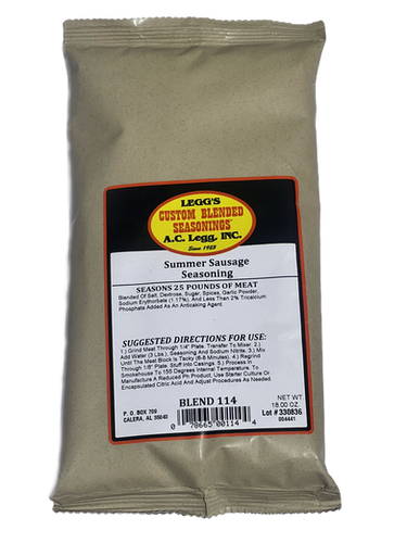 Leggs Old Plantation Summer Sausage Seasoning Blend 114