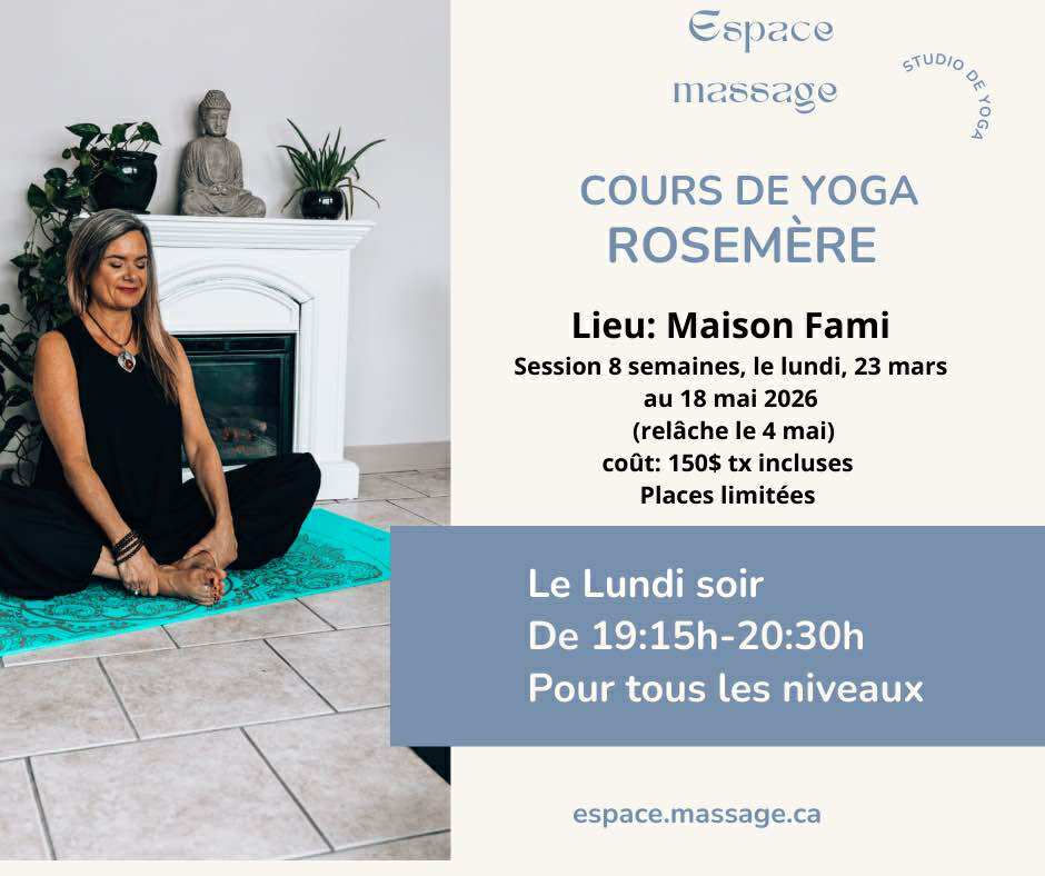 Cours de yoga (session 8 semaines)