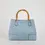 Thumbnail: Bamboo Babe Bag in Light Blue Dollar Leather