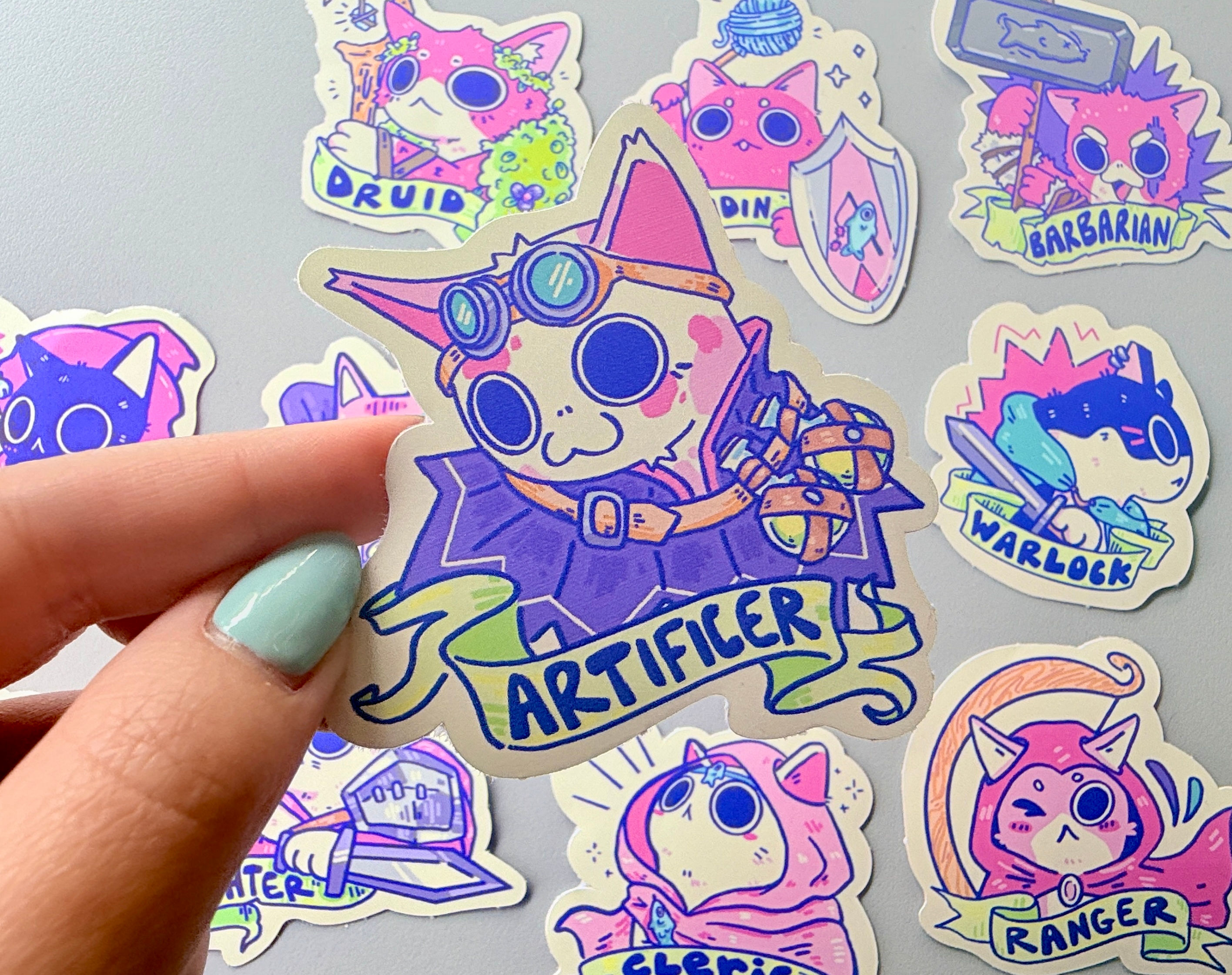 Artificer Cat DnD Class Fantasy Sticker