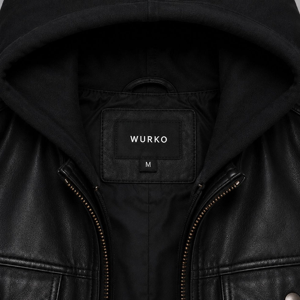 Miniatura: Chaqueta de Cuero Unisex “Mallorca” con capucha removible!!!
