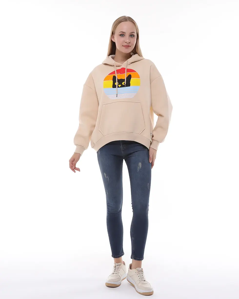 Miniatura: Precioso Polerón “Rainbow” de algodón con capucha!!!  