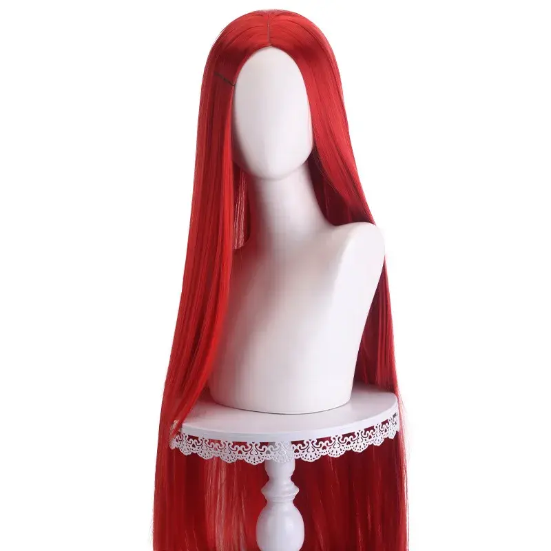 Miniatura: 40 Inch Colored Anime Long Straight Center Split Bangs Women's Synthetic Wig