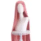 Thumbnail: 40 Inch Colored Anime Long Straight Center Split Bangs Women's Synthetic Wig