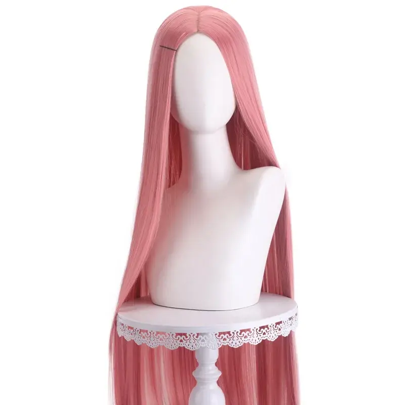 Miniatura: 40 Inch Colored Anime Long Straight Center Split Bangs Women's Synthetic Wig