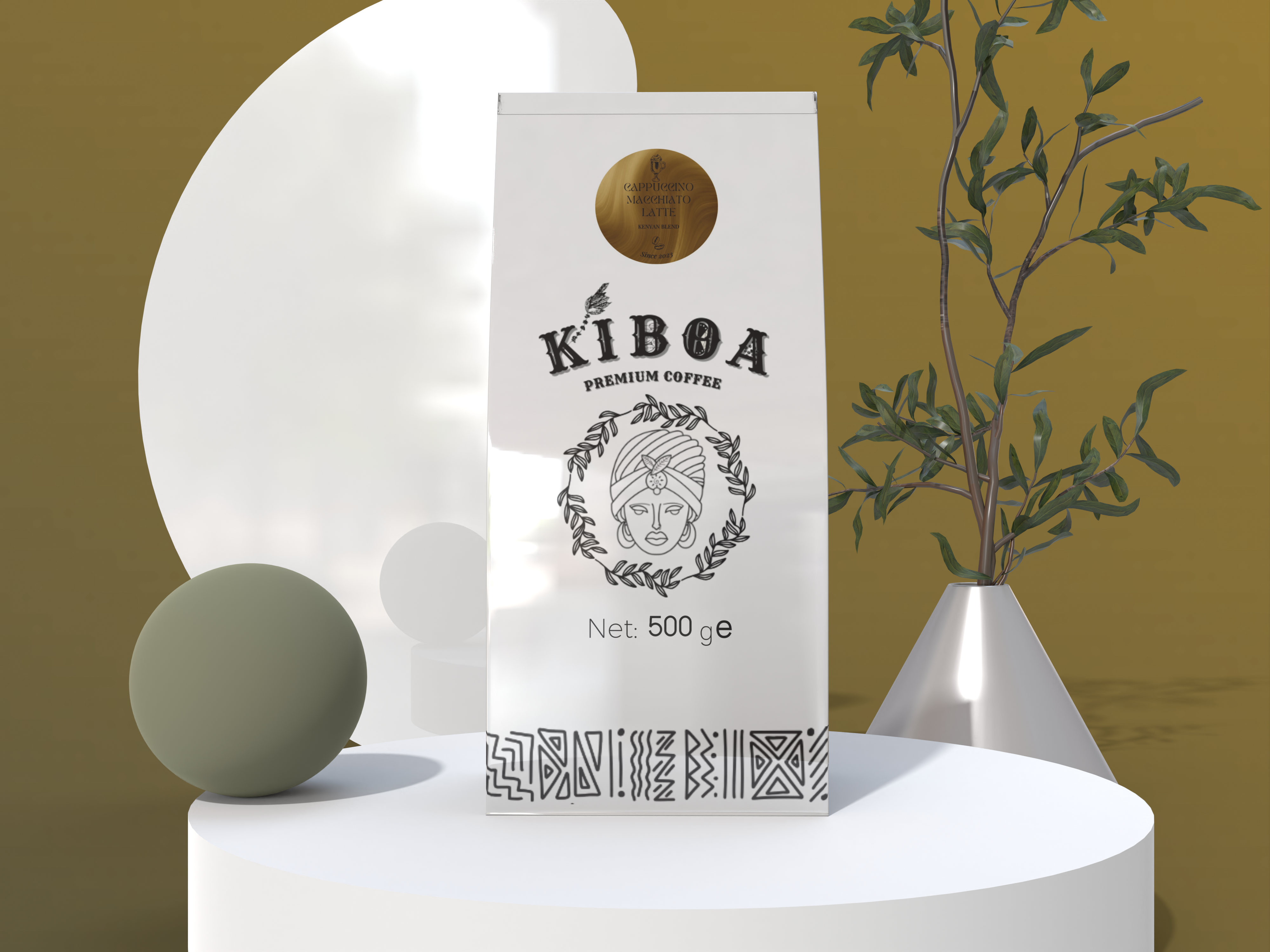 Kiboa Premium Coffee- Çekirdek Kahve %100 Arabica Cappuccino Macchiato Latte