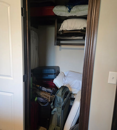 Minimalish - Guest Closet Before
