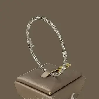 Thumbnail: DIAMOND BANGLE WITH DOUBLE SAFETY CLASP