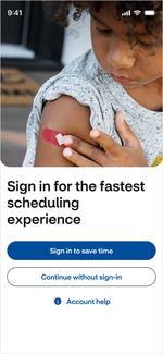 Sign-in/Continue as guest page