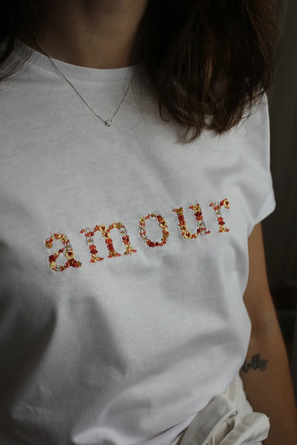 Miniature : Tshirt MOT FLEURI pour femme